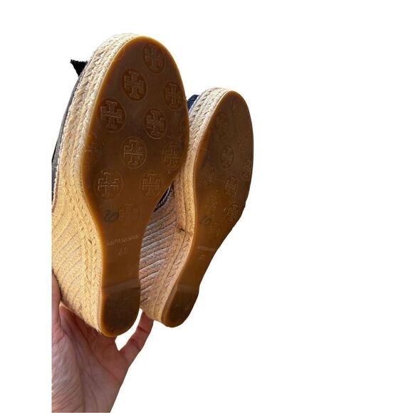 Tory Burch- Black Canvas Espadrilles - 6 - Picture 5 of 6